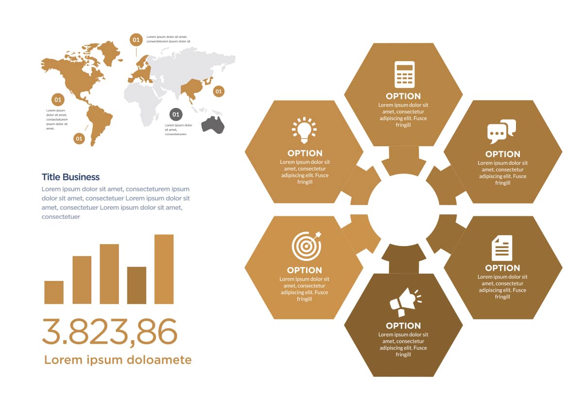 conception infographie moderne présentation